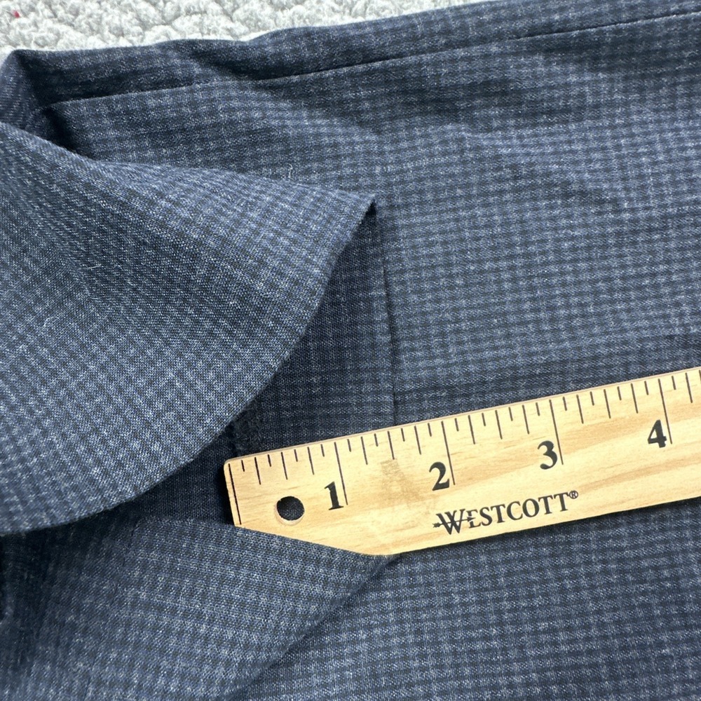 Calvin Klein Slim Fit Dress Pants Men 32x32 Blue Microcheck Stretch Preppy - Picture 9 of 16